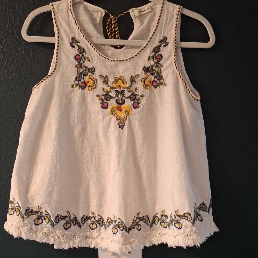 Embroidered White Blouse